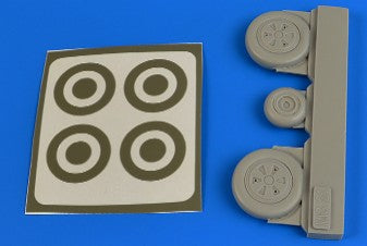 1/48 MiG21 Wheels & Paint Masks For EDU