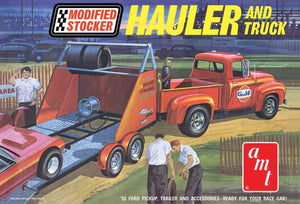 1/25 AMT 1953 Ford Pickup Truck w/Race Car Short Haul Trailer 1310