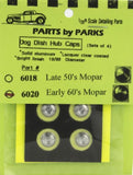 1/24-1/25 Parts by Parks Dog Dish Hub Caps Early 60s Mopar (Solid Aluminum) (4)