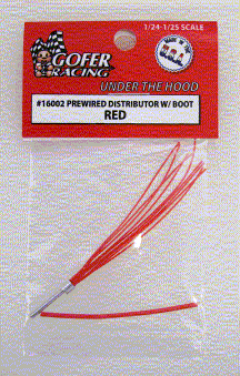 1/24-1/25 Gofer Red Prewired Distributor w/Aluminum Plug Boot Material 16002
