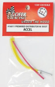 1/24-1/25 Accel Prewired Distributor Yellow/Red w/Aluminum Plug Boot Material 16011