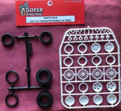 1/24-1/25 Gofer Racing Car Parts Pack Dragster Wheels and Tires 5C1141