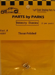 1/24-1/25 Velocity Stacks 5/16 x 7/32 x 3/16 (Spun Aluminum) (2)