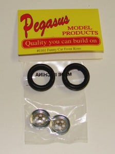 1/25-1/24 Pegasus Racing Funny Car / Dragster 15" Front Rims w/Tires (2) 1161