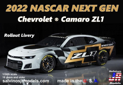 1/24 Salvino's Jr 2022 NASCAR Next Gen Chevrolet Camaro ZL1 Race Car (Rollout Livery)