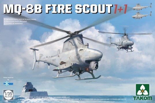 1/35 Takom MQ8B Fire Scout Helicopter (New Tool) 2165